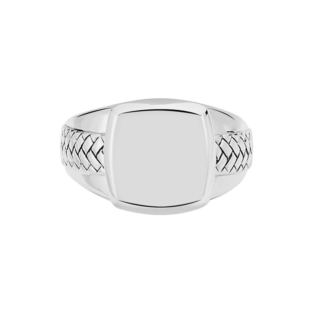 Bague Argent Blanc - Bagues Homme | Histoire d&rsquo;Or
