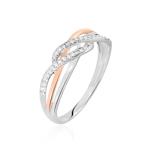 Bague Zinna Or Bicolore Diamant - Bagues avec pierre Femme | Histoire d’Or