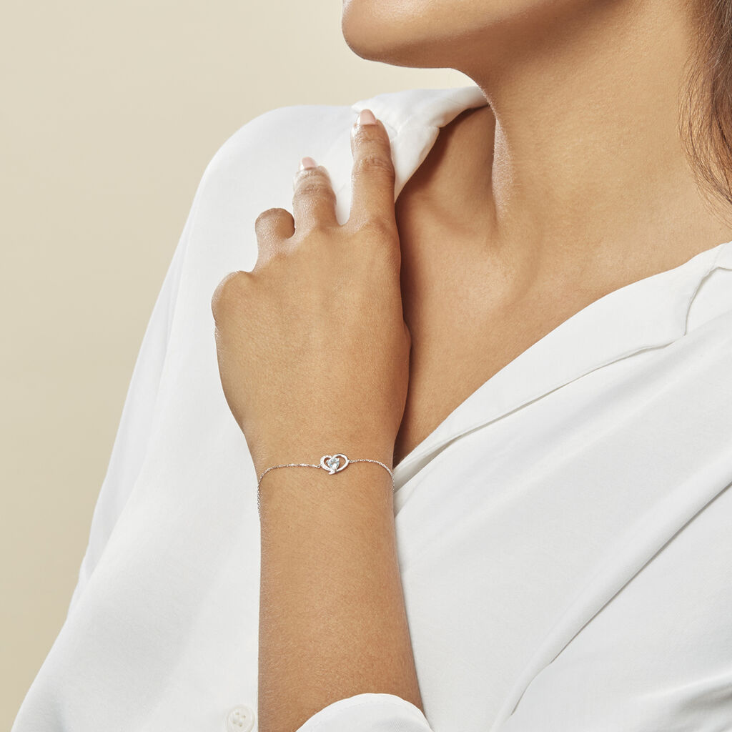 Bracelet Eliana Or Blanc Topaze Et Oxyde De Zirconium - Bracelets Femme | Histoire d’Or