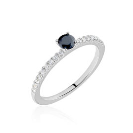 Bague Solitaire Argent Blanc Quitteri Oxyde De Zirconium - Bagues solitaires Femme | Histoire d’Or