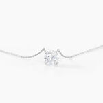 Collier Ponama Or Blanc Oxyde De Zirconium - Colliers Femme | Histoire d&rsquo;Or