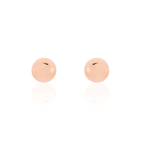 Boucles D'oreilles Puces Fidelia Boule Or Rose - Clous d'oreilles Femme | Histoire d’Or