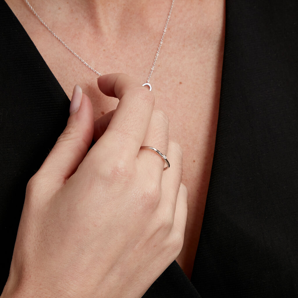 Bague Infini Pop Argent Blanc Oxyde De Zirconium - Bagues solitaires Femme | Histoire d’Or