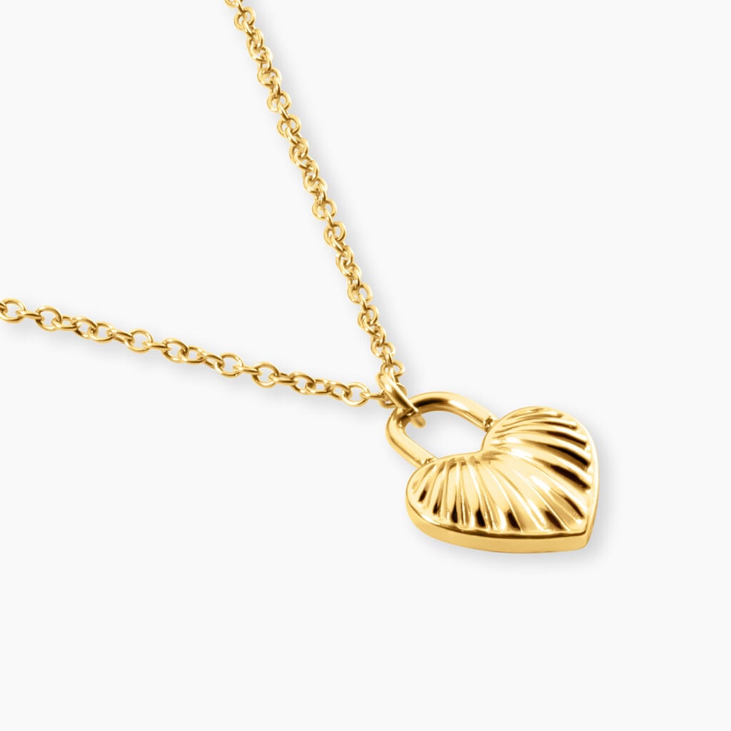 Collier Julianna Acier Jaune - Bijoux sans pierre Femme | Histoire d&rsquo;Or