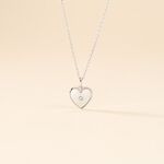 Collier Erina Argent Blanc Nacre Oxyde De Zirconium - Colliers fantaisie Femme | Histoire d&rsquo;Or