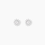 Boucles D'oreilles Puces Oliviane Argent Blanc Oxyde De Zirconium - Boucles d'oreilles fantaisie Femme | Histoire d&rsquo;Or