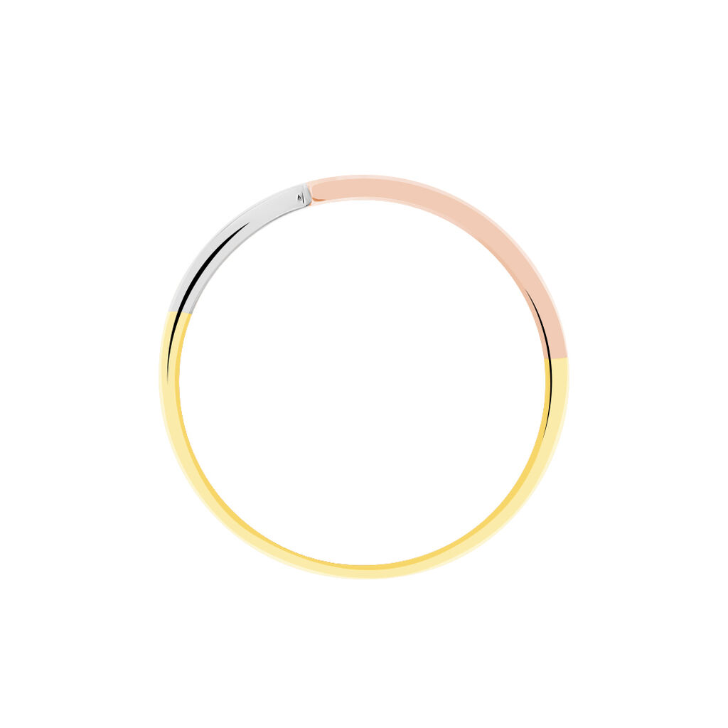 Bague Rama Or Tricolore Oxyde De Zirconium - Bagues avec pierre Femme | Histoire d’Or
