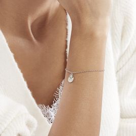Bracelet Argent Blanc Euthalia - Bracelets Coeur Femme | Histoire d’Or