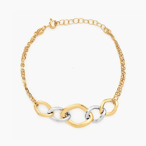 Bracelet Or Bicolore Acanthus - Bracelets chaîne Femme | Histoire d’Or