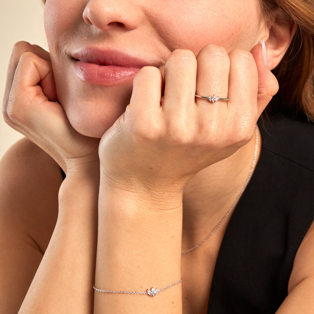 Bague Duchesse Argent Blanc Oxyde De Zirconium - Bagues avec pierre Femme | Histoire d’Or