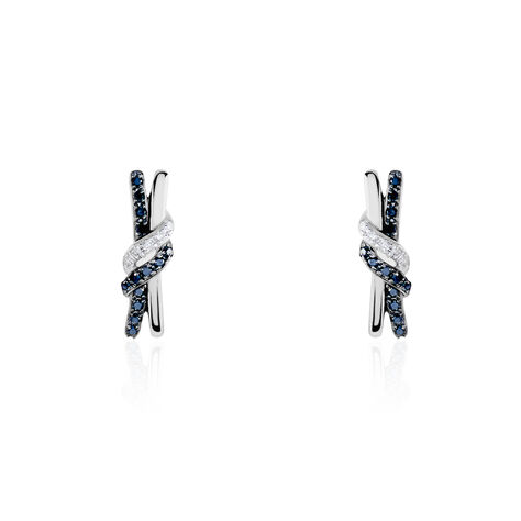 Boucles D'oreilles Puces Marina Or Blanc Diamant - Clous d'oreilles Femme | Histoire d&rsquo;Or
