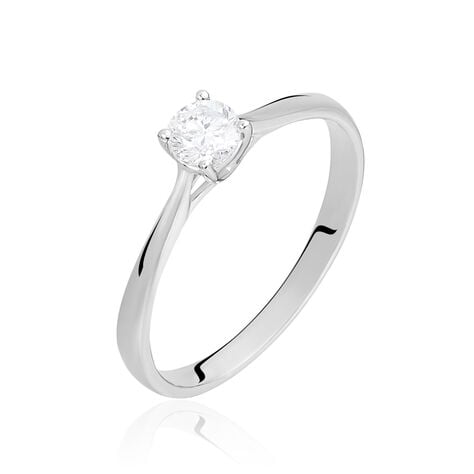 Bague Solitaire Victoria Or Blanc Diamant - Bagues solitaires Femme | Histoire d’Or