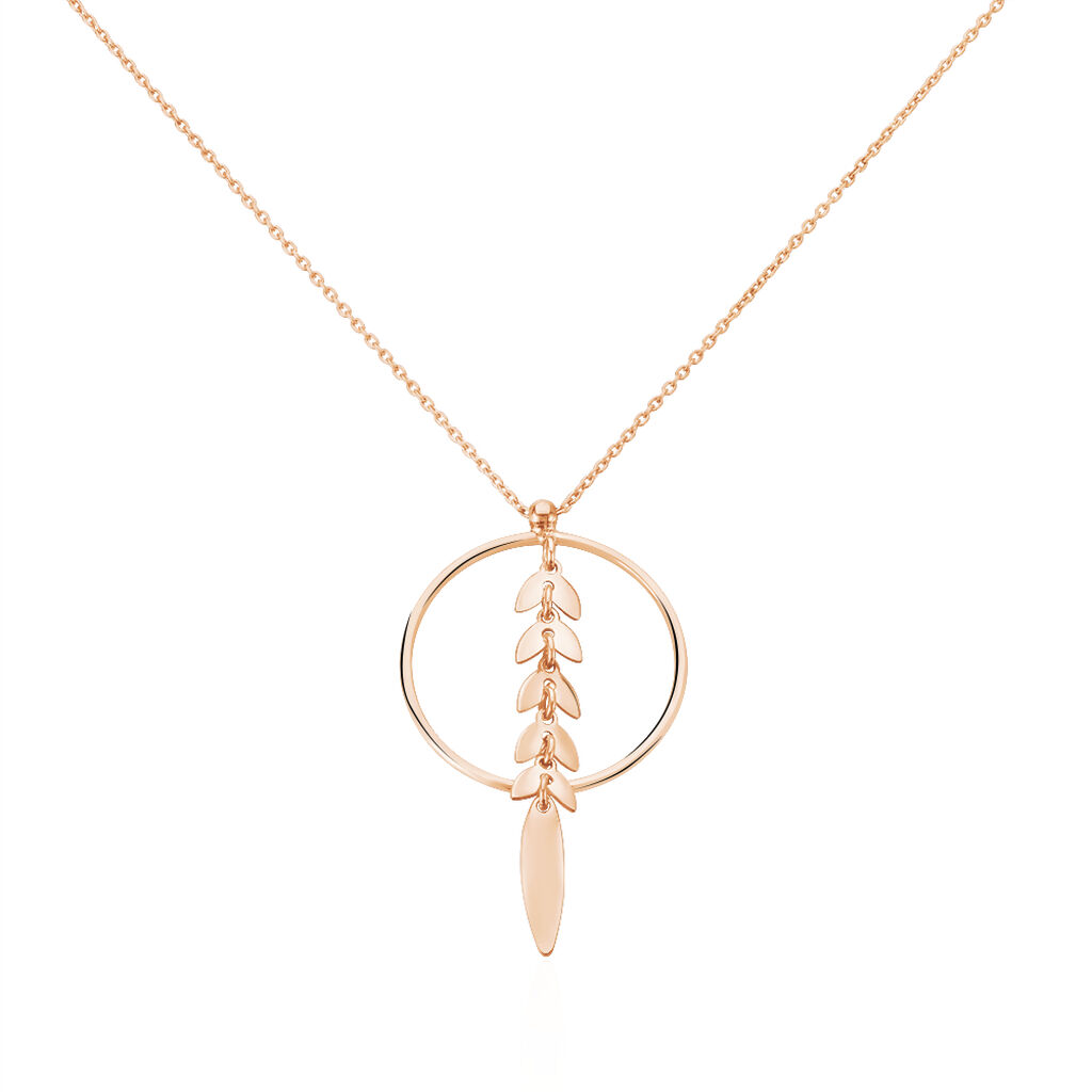 Collier Auxanne Argent Rose - Colliers Plume Femme | Histoire d’Or