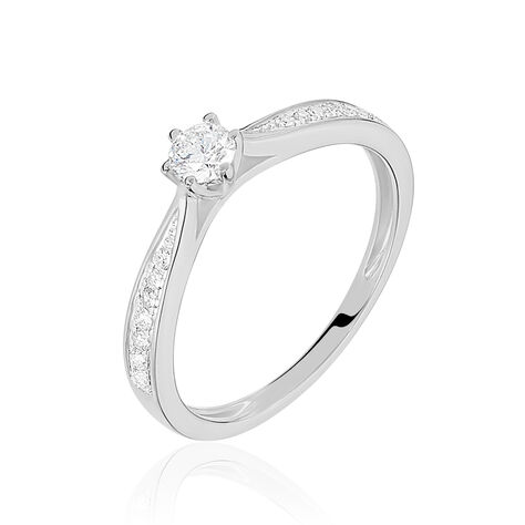 Bague Solitaire Symphonie Or Blanc Diamant - Bagues solitaires Femme | Histoire d’Or