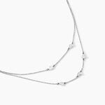 Collier Kiss Me Argent Blanc - Ras de cou Femme | Histoire d&rsquo;Or