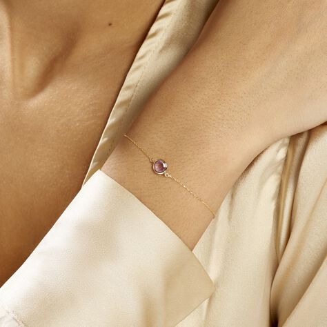 Bracelet Arenale Or Jaune Amethyste - Bracelets Femme | Histoire d’Or