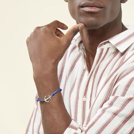 Bracelet Sacha Argent Blanc - Bracelets cordon Homme | Histoire d’Or