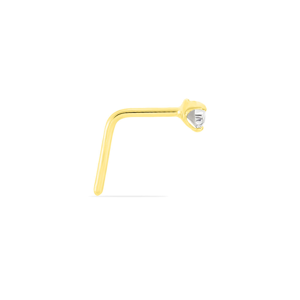 Piercing De Nez Fethi Serti Griffe Or Jaune Oxyde De Zirconium - Bijoux Femme | Histoire d’Or