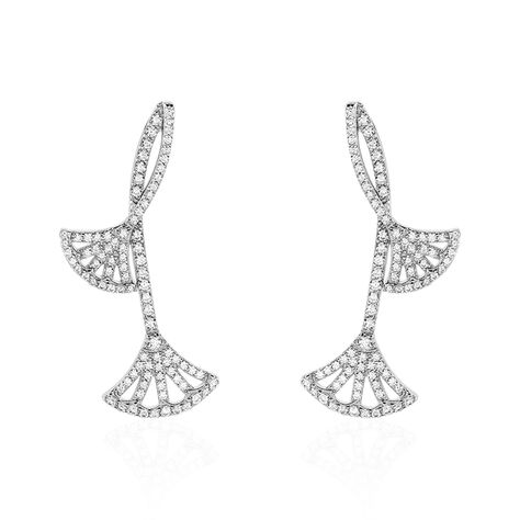Boucles D'oreilles Pendantes Sarita Argent Blanc Oxyde De Zirconium - Boucles d'oreilles pendantes Femme | Histoire d’Or