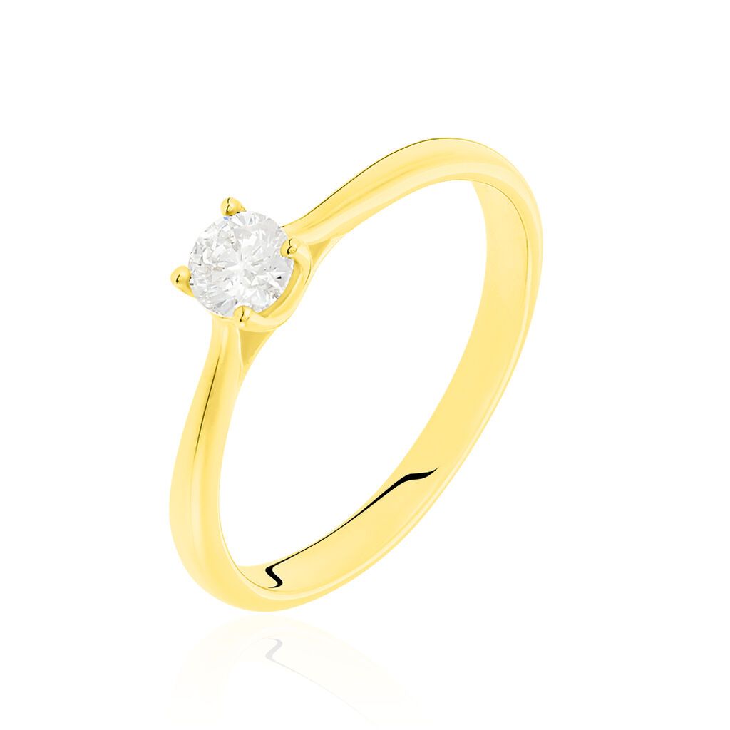 Bague Solitaire Victoria Or Jaune Diamant - Bagues solitaires Femme | Histoire d&rsquo;Or