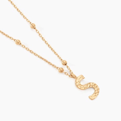 Collier Plaqu&eacute; Or Jaune Lettra - Colliers fantaisie Femme | Histoire d&rsquo;Or