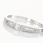 Bague Solitaire Katalina Or Blanc Diamant - Bagues solitaires Femme | Histoire d&rsquo;Or