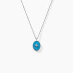 Collier Goddess Argent Blanc Turquoise - Colliers fantaisie Femme | Histoire d&rsquo;Or