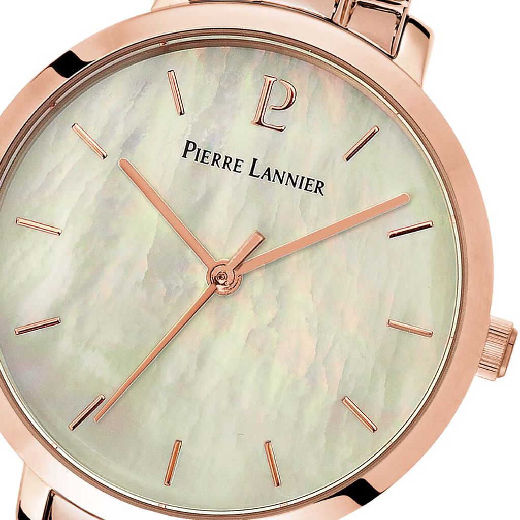 Montre Pierre Lannier Aura Acier Dor&eacute; Rose - Montres Femme | Histoire d&rsquo;Or