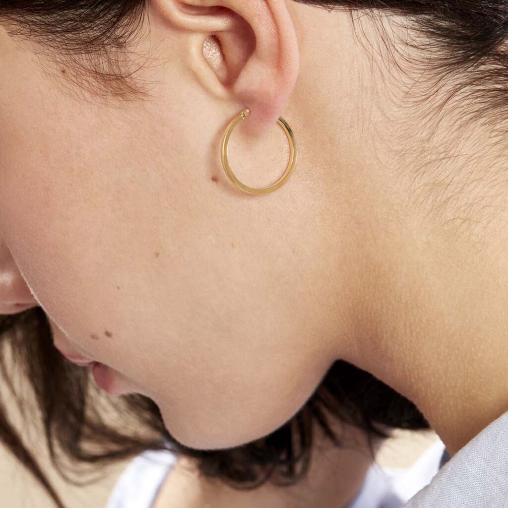 Créoles Thyrza Or Jaune - Boucles d'oreilles créoles Femme | Histoire d’Or