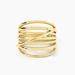 Bague Gold Aura Acier Jaune - Bagues fantaisie Femme | Histoire d&rsquo;Or