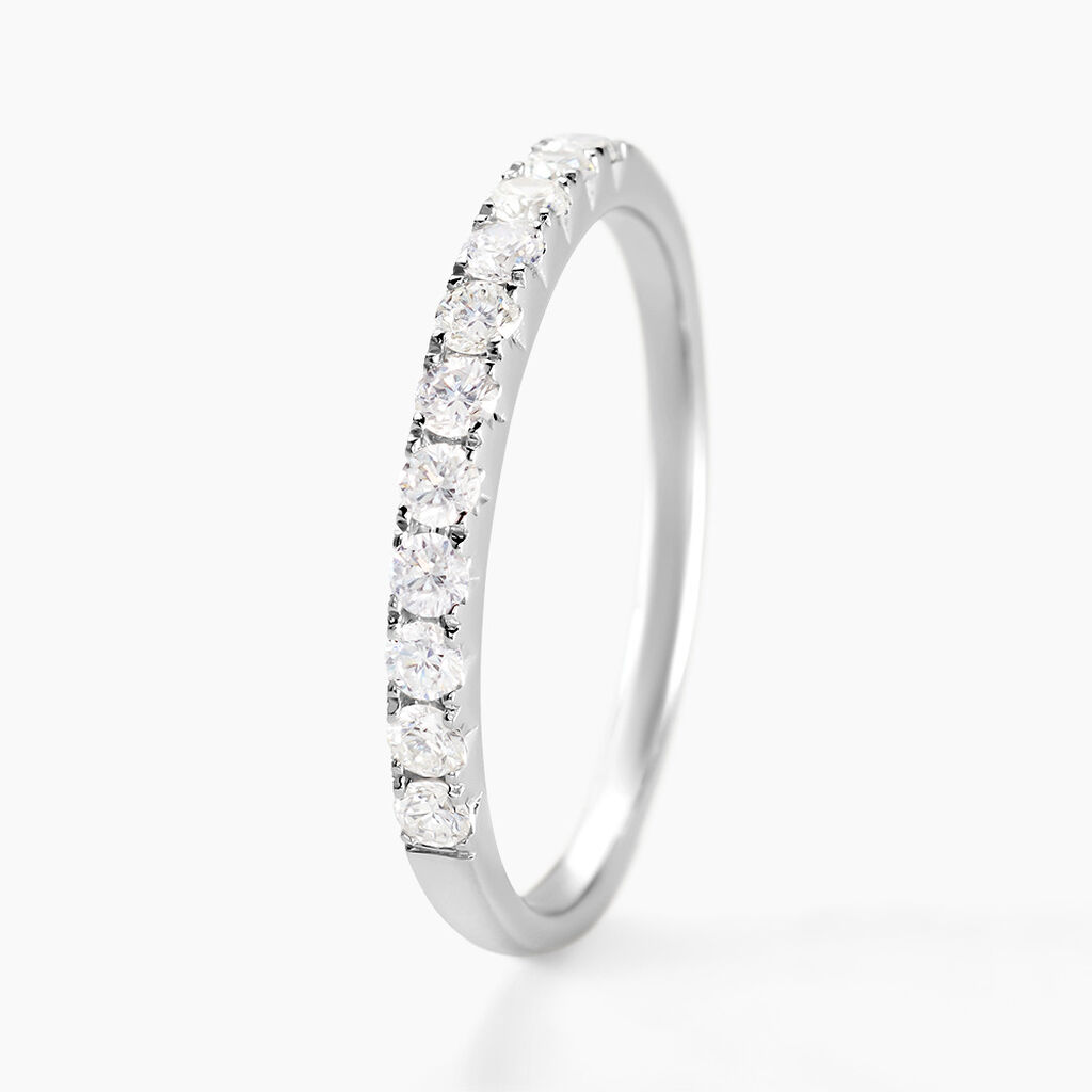 Alliance Pristina Or Blanc Diamant - Alliances Femme | Histoire d’Or