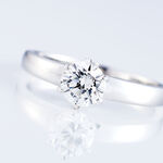 Bague Solitaire Natalia Or Blanc Diamant Synthetique - Bagues solitaires Femme | Histoire d&rsquo;Or