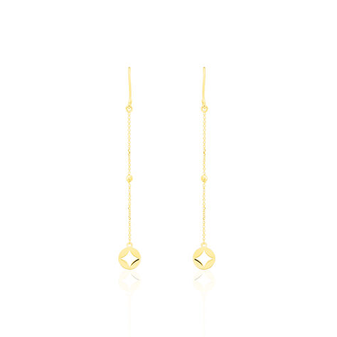 Boucles D'oreilles Pendantes Kalia Or Jaune - Boucles d'Oreilles Trèfle Femme | Histoire d’Or