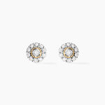 Boucles D'oreilles Puces Charletta Or Jaune Diamant - Clous d'oreilles Femme | Histoire d&rsquo;Or
