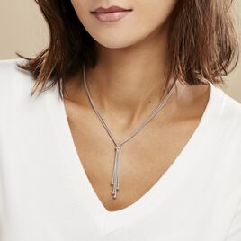 Collier Haziza Argent Blanc - Colliers Femme | Histoire d’Or