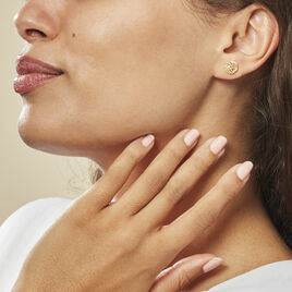 Boucles D'oreilles Puces Ilhame Nid Or Jaune - Clous d'oreilles Femme | Histoire d’Or