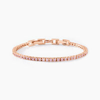Bracelet Rio Tennis Argent Rose Oxyde De Zirconium