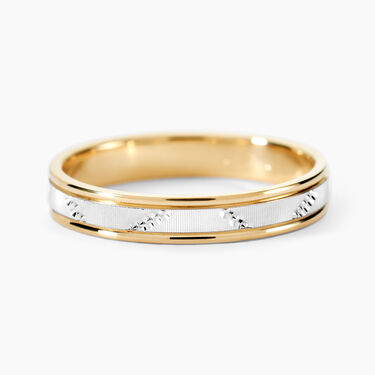 Alliance Or Bicolore Jaune / Blanc Tyssia