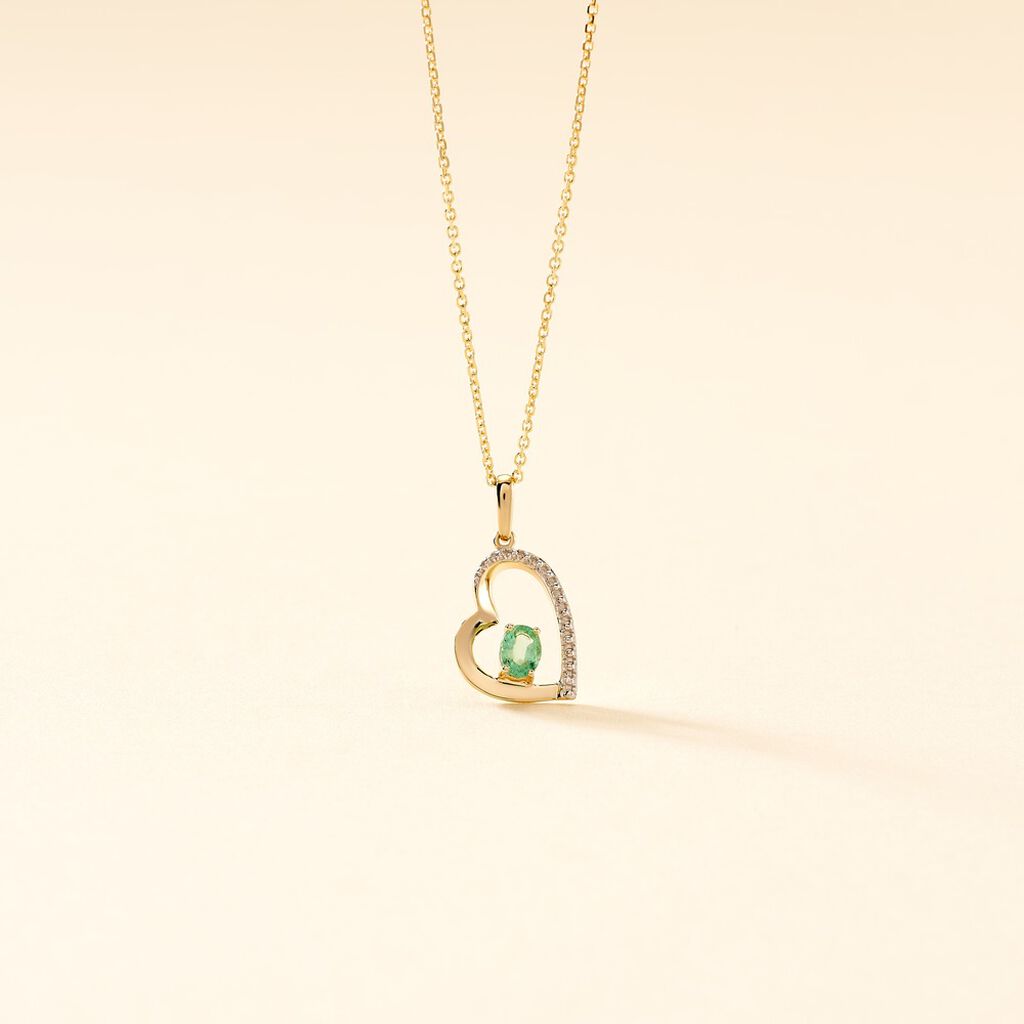 Pendentif Arduinna Or Jaune Emeraude - Pendentifs Femme | Histoire d’Or