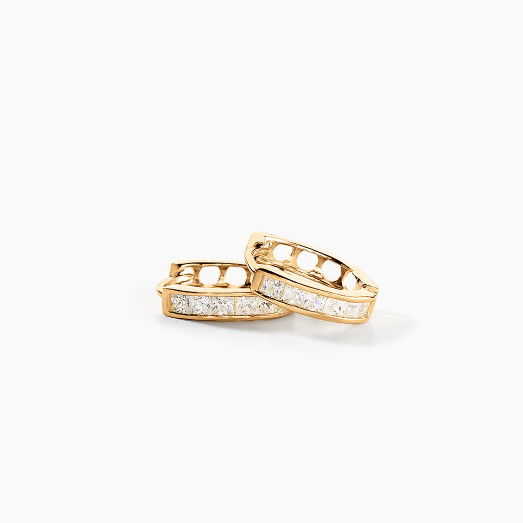 Créoles Ivria Or Jaune Oxyde De Zirconium - Boucles d'oreilles créoles Femme | Histoire d’Or