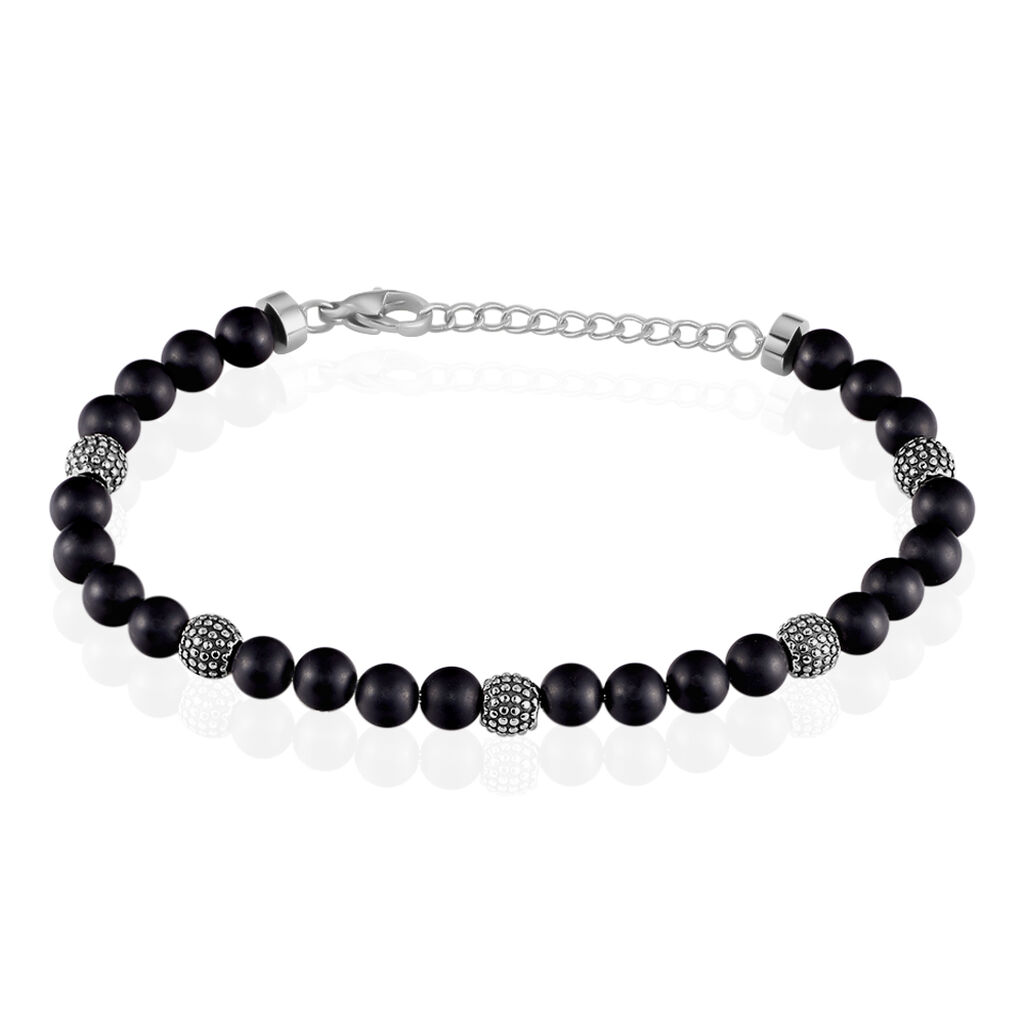 Bracelet Boules Acier Gris Laloun -  Homme | Histoire d’Or