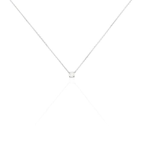 Collier Or Blanc Aphrodite Diamant Synthétique - Colliers Femme | Histoire d’Or