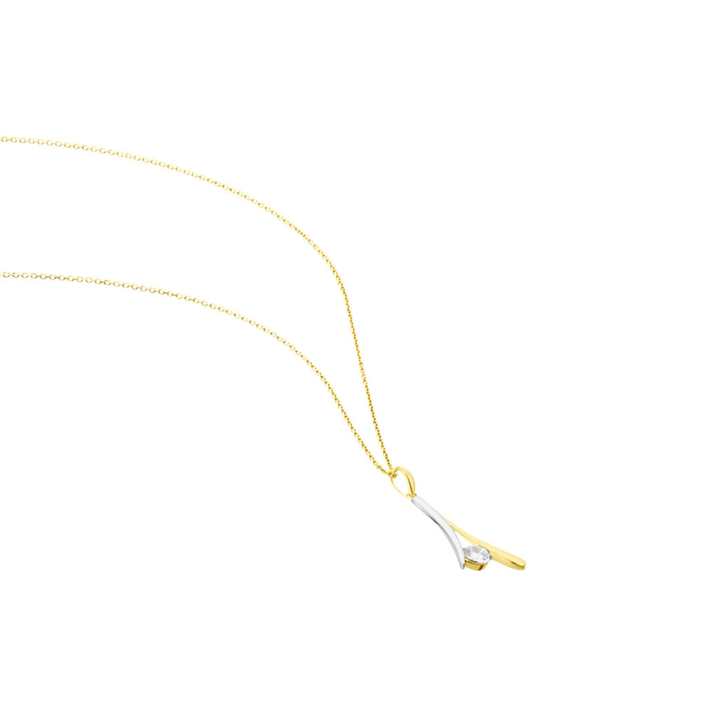 Collier Formev Or Bicolore Oxyde De Zirconium - Colliers Femme | Histoire d’Or