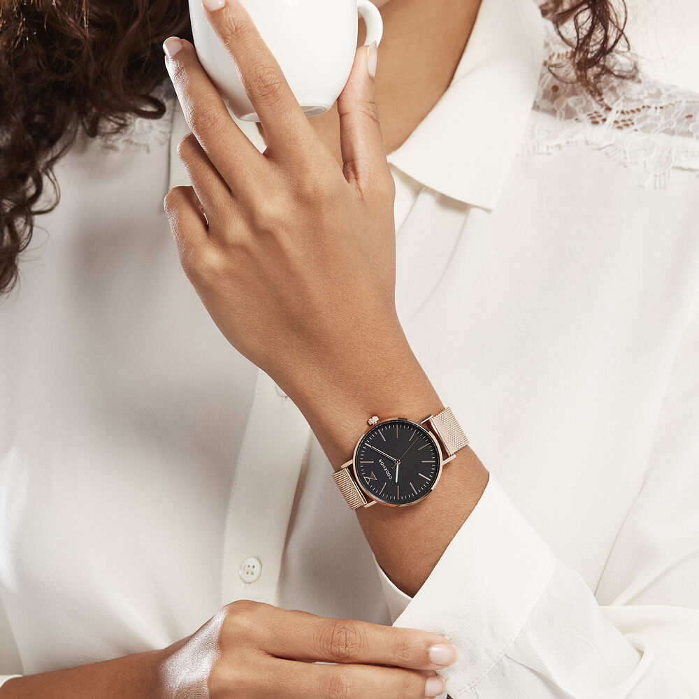 Montre femme mini focus bracelet acier cadran argent