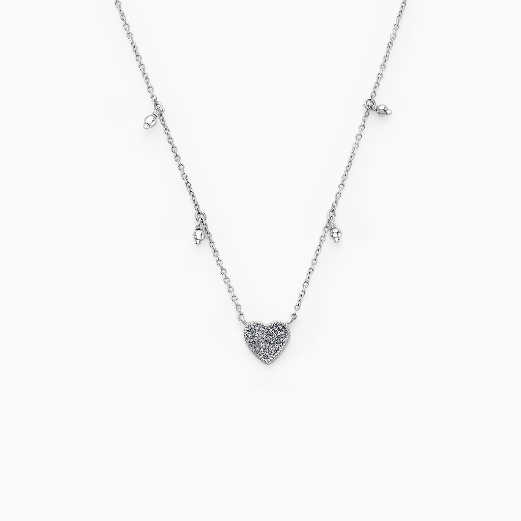 Collier Sibie Argent Blanc - Colliers fantaisie Femme | Histoire d’Or