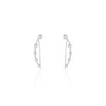 Boucles D'oreilles Grimpantes Cristof Argent Oxyde - Boucles d'oreilles fantaisie Femme | Histoire d&rsquo;Or