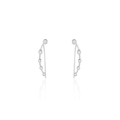 Boucles D'oreilles Grimpantes Cristof Argent Oxyde - Boucles d'oreilles fantaisie Femme | Histoire d&rsquo;Or