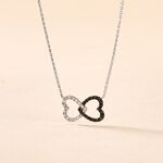 Collier Miranda Or Blanc Diamant - Colliers Coeur Femme | Histoire d&rsquo;Or