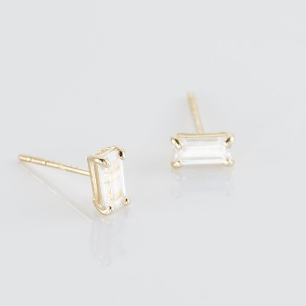 Boucles D'oreilles Puces Giroflee Or Jaune Oxyde - Clous d'oreilles Femme | Histoire d’Or
