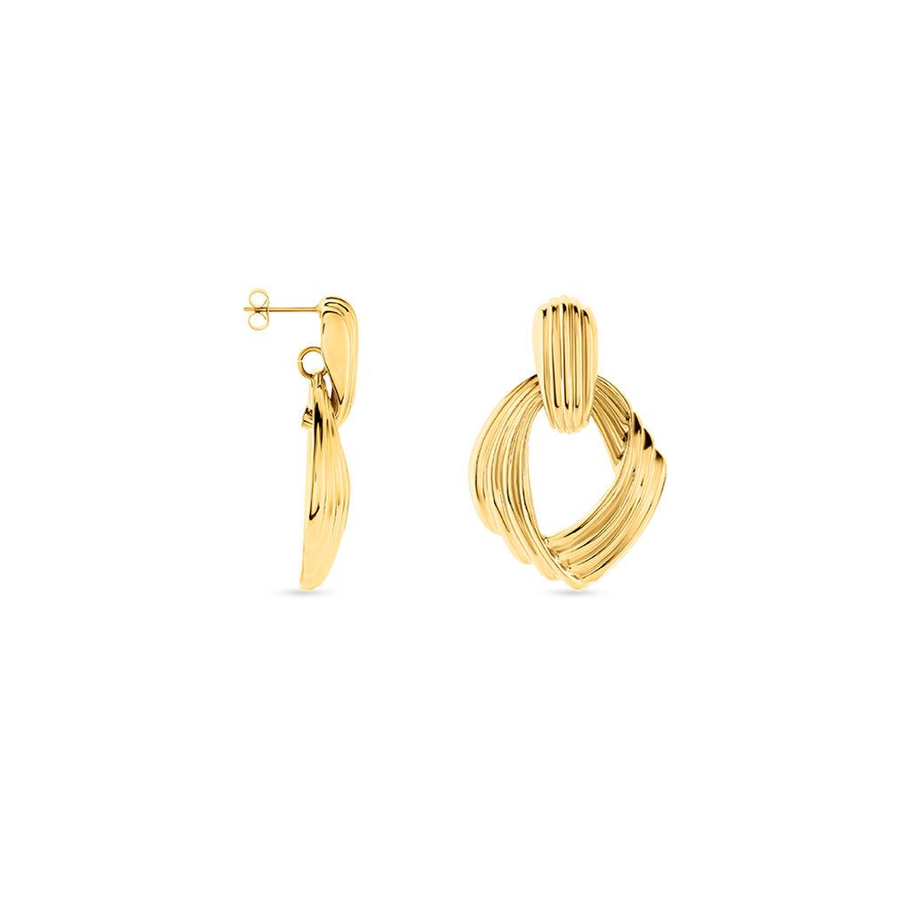 Boucles D'oreilles Pendantes Estefany Acier Inoxydable Doré - Boucles d'oreilles fantaisie Femme | Histoire d’Or
